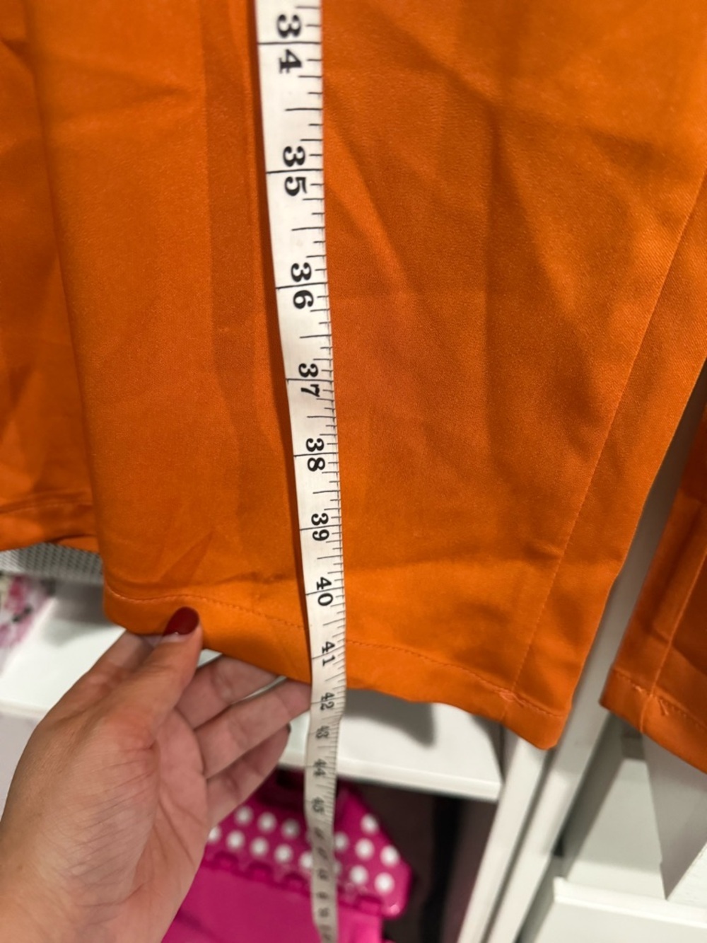 Wide-Leg Satin Pants in Vibrant Orange - Picture 5 of 5